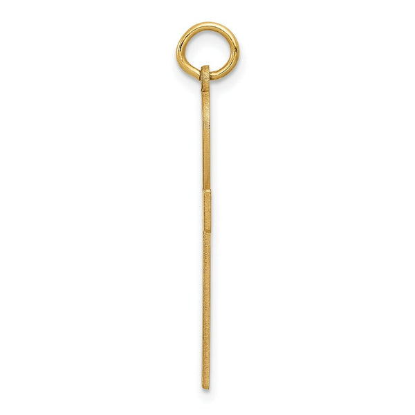 14K Yellow Gold Laser Designed Ankh Cross Pendant