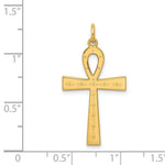 Load image into Gallery viewer, 14K Yellow Gold Laser Designed Ankh Cross Pendant
