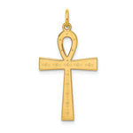Load image into Gallery viewer, 14K Yellow Gold Laser Designed Ankh Cross Pendant
