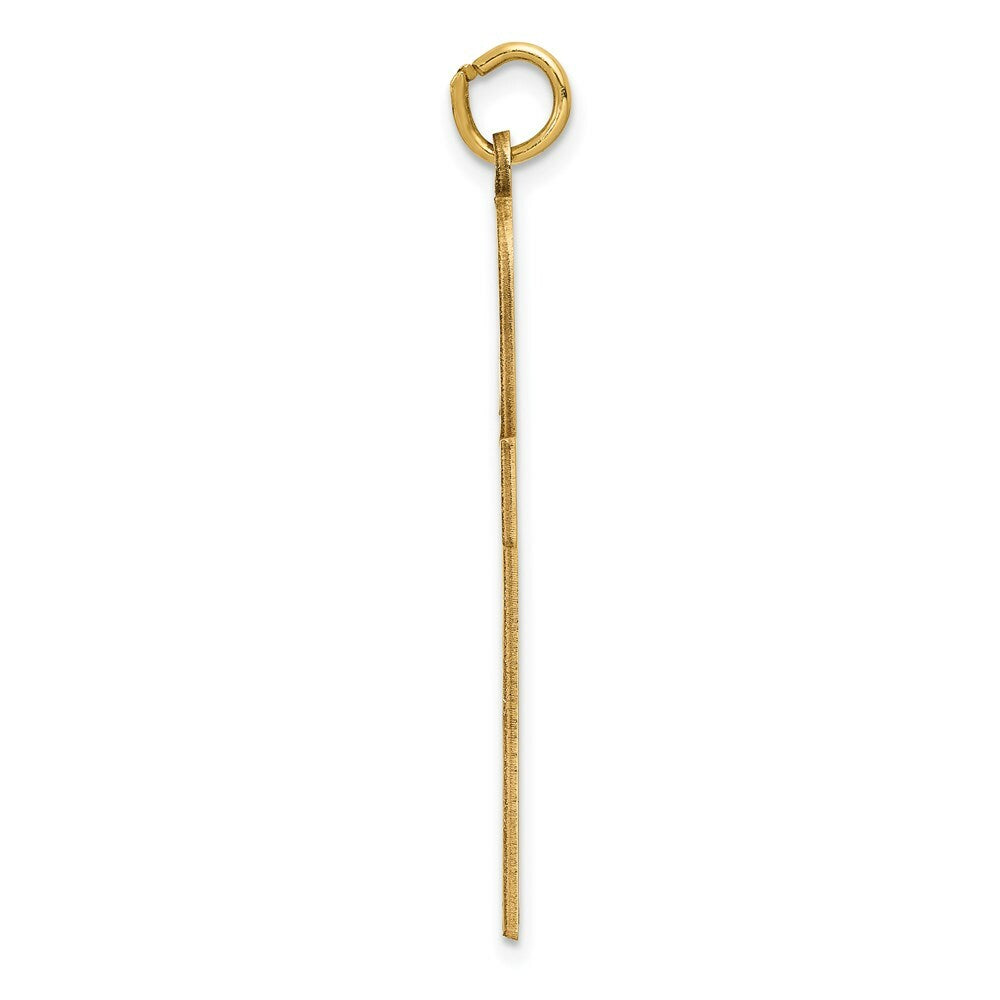 14K Yellow Gold Laser Designed Ankh Cross Pendant