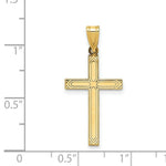 Load image into Gallery viewer, 14K Yellow Gold Solid Cross Pendant 29mm length
