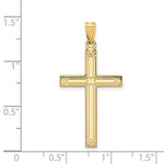 Load image into Gallery viewer, 14K Yellow Gold Solid Cross Pendant 36mm length
