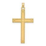 Load image into Gallery viewer, 14K Yellow Gold Solid Cross Pendant 49mm length
