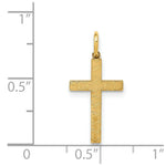 Load image into Gallery viewer, 14K Yellow Gold Laser Designed Cross Charm 21mm length
