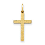 Load image into Gallery viewer, 14K Yellow Gold Laser Designed Cross Charm 21mm length
