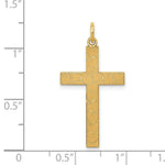 Load image into Gallery viewer, 14K Yellow Gold Laser Designed Cross Pendant 31mm length
