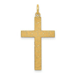 Load image into Gallery viewer, 14K Yellow Gold Laser Designed Cross Pendant 31mm length
