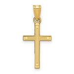 Load image into Gallery viewer, 14K Yellow Gold Solid Cross Pendant 25mm length
