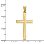 Load image into Gallery viewer, 14K Yellow Gold Solid Cross Pendant 36mm length

