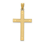 Load image into Gallery viewer, 14K Yellow Gold Solid Cross Pendant 36mm length
