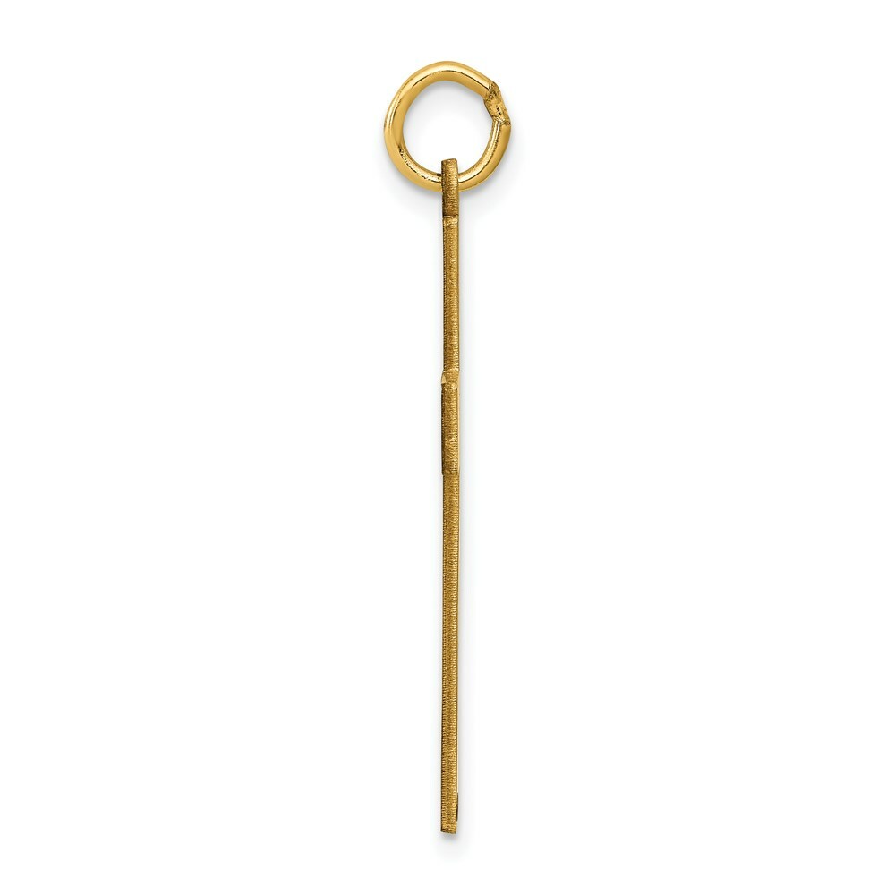 14K Yellow Gold Laser Designed Cross Pendant 31mm length