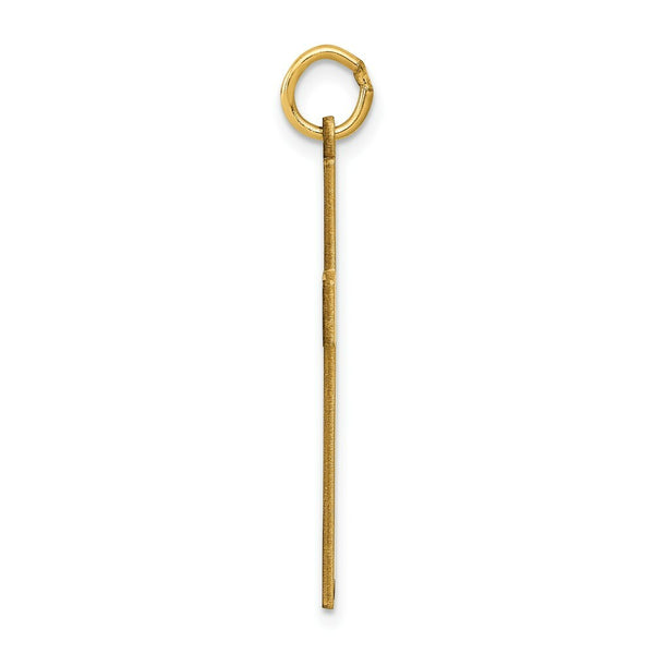 14K Yellow Gold Laser Designed Cross Pendant 31mm length