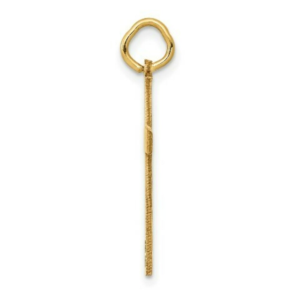 14K Yellow Gold Laser Designed Cross Charm 27mm length