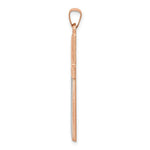 Load image into Gallery viewer, 14K Rose Gold Rhodium Cross Pendant
