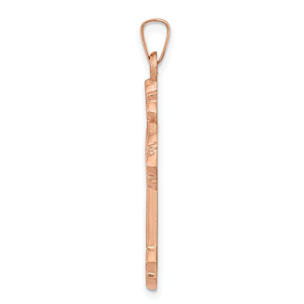 14K Rose Gold Cross Pendant