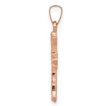 Load image into Gallery viewer, 14K Rose Gold Heart Hollow Cross Pendant
