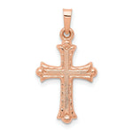 Load image into Gallery viewer, 14K Rose Gold Heart Hollow Cross Pendant

