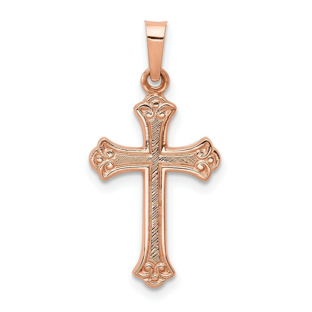 14K Rose Gold Cross Pendant
