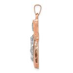 Load image into Gallery viewer, 14K Two-tone Gold Hollow Crucifix Pendant 28mm length

