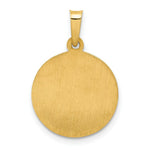 Load image into Gallery viewer, 14K Yellow Gold Polished and Satin Sacred Heart of Jesus Medal Pendant 15mm width
