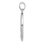 Load image into Gallery viewer, 14K White Gold Polished and Satin Sacred Heart of Jesus Medal Pendant 17mm width
