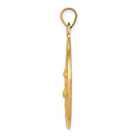 Load image into Gallery viewer, 14K Yellow Gold Polished and Satin Face of Jesus Medal Pendant 28mm width
