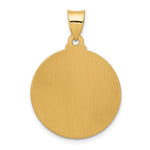 Load image into Gallery viewer, 14K Yellow Gold Polished and Satin Face of Jesus Medal Pendant 21mm width
