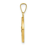 Load image into Gallery viewer, 14K Yellow Gold Polished and Satin Our Lady of Guadalupe Medal Pendant 15mm width
