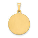 Load image into Gallery viewer, 14K Yellow Gold Polished and Satin Our Lady of Guadalupe Medal Pendant 15mm width
