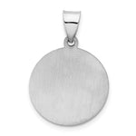Load image into Gallery viewer, 14K White Gold Polished and Satin Our Lady of Guadalupe Medal Pendant 18mm width
