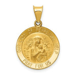 Load image into Gallery viewer, 14K Yellow Gold Polished and Satin Our Lady of Perpetual Help Medal Pendant 19mm width
