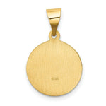 Load image into Gallery viewer, 14K Yellow Gold Polished and Satin Our Lady of Sorrows Medal Pendant 15mm width
