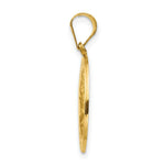 Load image into Gallery viewer, 14K Yellow Gold Polished and Satin Matka Boska Czestochowska Reversible Medal Pendant 19mm width
