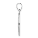 Load image into Gallery viewer, 14K White Gold Polished and Satin Miraculous Medal Pendant 18mm width

