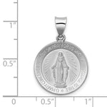 Load image into Gallery viewer, 14K White Gold Polished and Satin Miraculous Medal Pendant 18mm width
