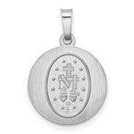 Load image into Gallery viewer, 14K White Gold Polished and Satin Miraculous Medal Pendant 15mm width
