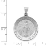 Load image into Gallery viewer, 14K White Gold Polished and Satin Miraculous Medal Pendant 22mm width
