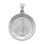 Load image into Gallery viewer, 14K White Gold Polished and Satin Miraculous Medal Pendant 22mm width
