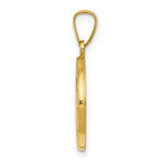 Load image into Gallery viewer, 14K Yellow Gold Polished and Satin Our Guardian Angel Medal Pendant 15mm width
