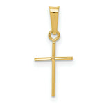 Load image into Gallery viewer, 14K Yellow Gold Polished Cross Pendant 19mm length
