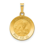 Load image into Gallery viewer, 14K Yellow Gold Polished and Satin St. Andrew Medal Pendant 15mm width

