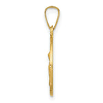 Load image into Gallery viewer, 14K Yellow Gold Polished and Satin St. Anne Medal Pendant 15mm width
