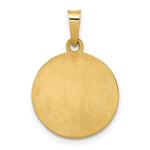 Load image into Gallery viewer, 14K Yellow Gold Polished and Satin St. Anthony Medal Pendant 15mm width
