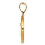 Load image into Gallery viewer, 14K Yellow Gold Polished and Satin St. Barbara Medal Pendant 19mm width
