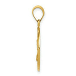 Load image into Gallery viewer, 14K Yellow Gold Polished and Satin St. Charles Medal Pendant 18mm width
