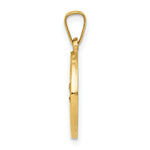 Load image into Gallery viewer, 14K Yellow Gold Polished and Satin St. Christopher Medal Pendant 15mm width
