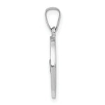 Load image into Gallery viewer, 14K White Gold Polished and Satin St. Christopher Medal Pendant 15mm width
