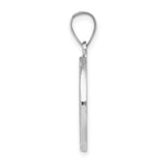 Load image into Gallery viewer, 14K White Gold Polished and Satin St. Christopher Medal Pendant 19mm width
