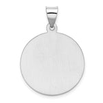 Load image into Gallery viewer, 14K White Gold Polished and Satin St. Christopher Medal Pendant 22mm width
