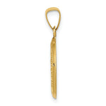 Load image into Gallery viewer, 14K Yellow Gold Polished and Satin St. Christopher Medal Pendant 11mm width
